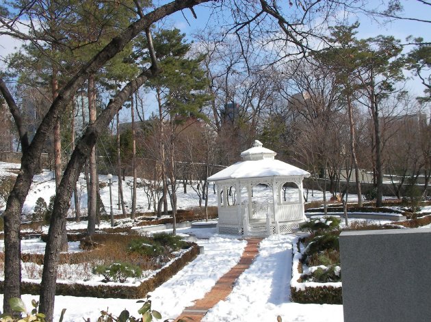 貞洞公園内の風景